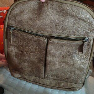 Jack Georges brown Leather convertible Backpack Purse